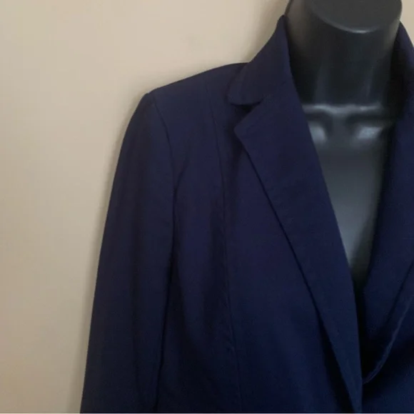 New York & Co Dark Blue Button Skirt Suit - Picture 7 of 15